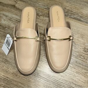 Nautica Women's Taupe Pebbled Mule Size 8.5
